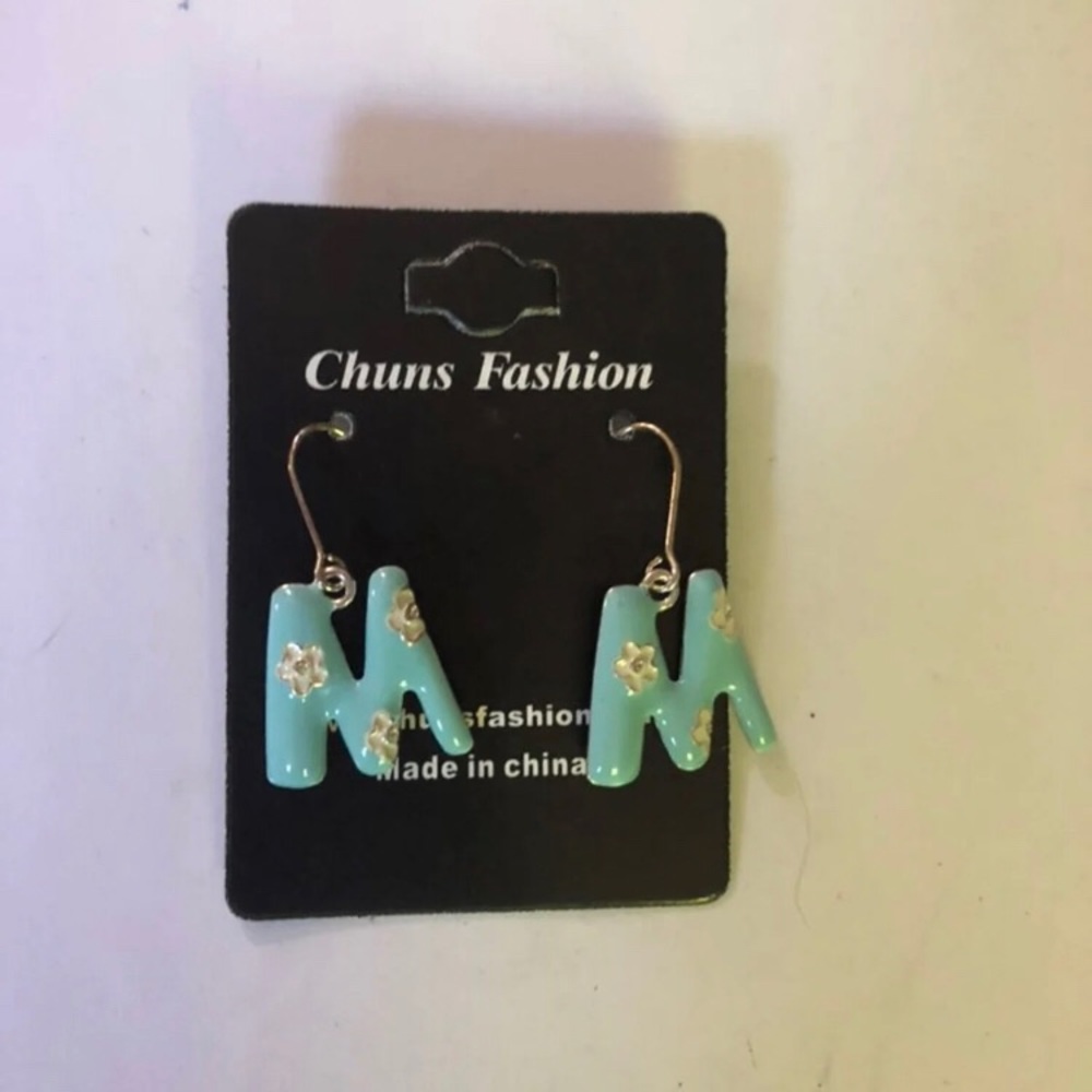 Letter M earrings